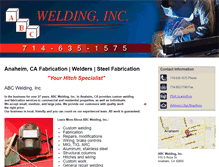 Tablet Screenshot of abcweldinginc.com